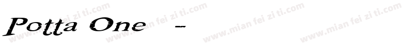 Potta One 波塔字体转换